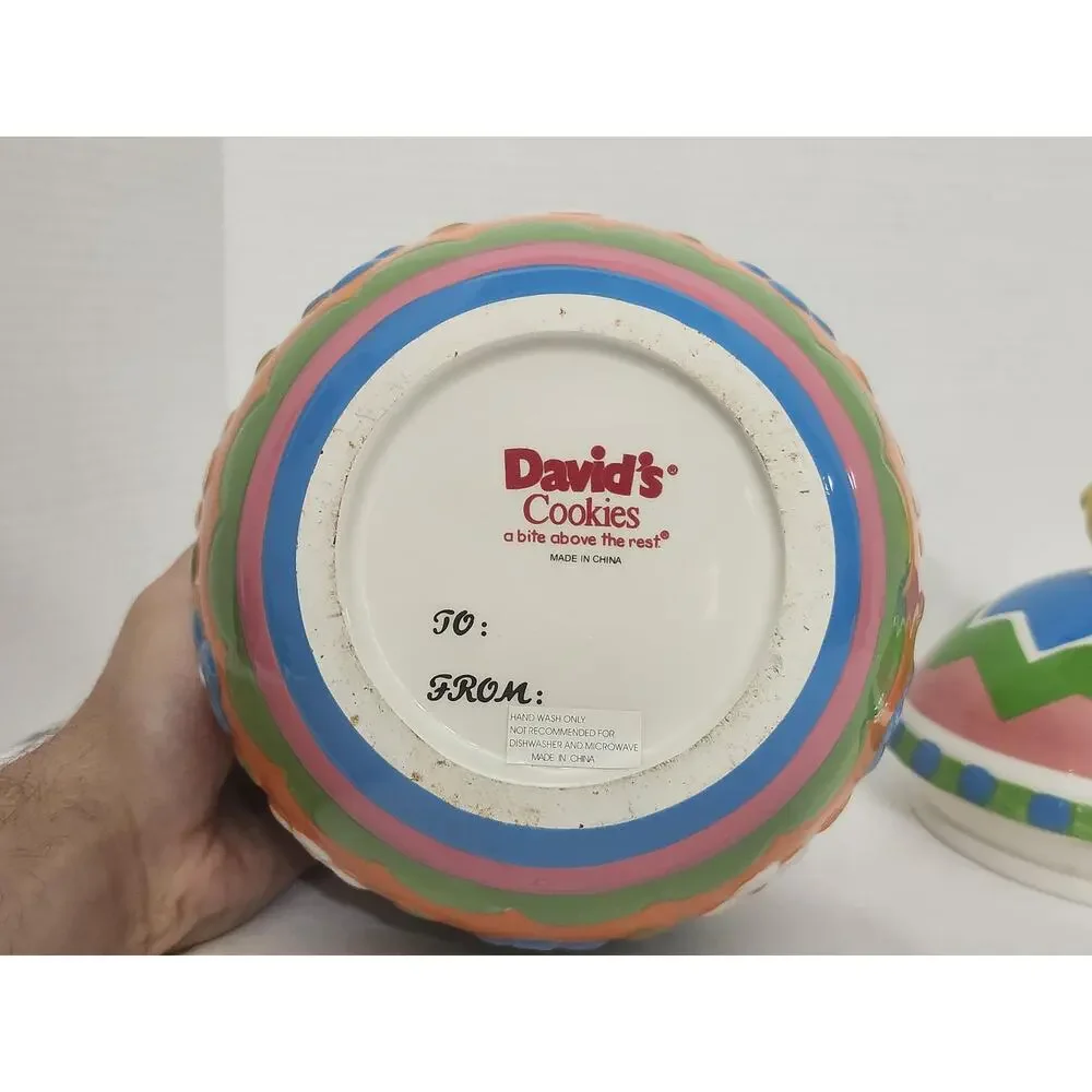 Easter Egg Chick Finial David's Cookies Ceramic Cookie Jar